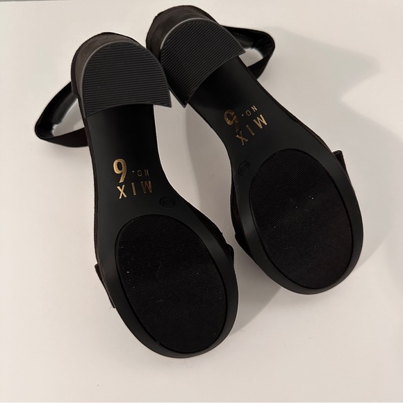 Mix No. 6 black heels microsuede platform - Picture 4 of 5